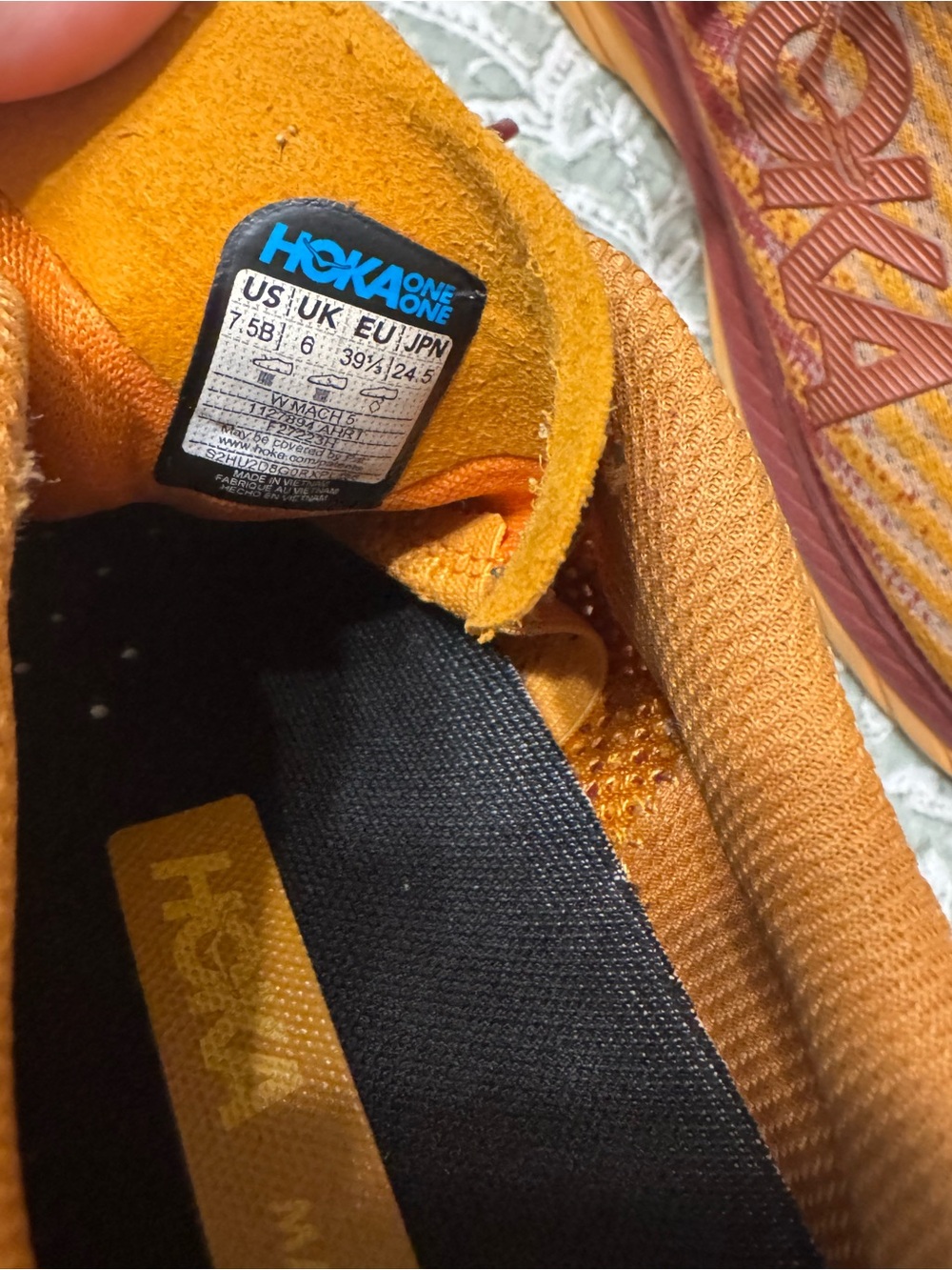 HOKA Women’s Mach 5 | size 7.5 B - Picture 5 of 6